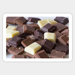 Mixture of Different Colour Chocolate Blocks Sticker